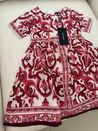 فستان دولتشي قابانا عودي بكم قصير