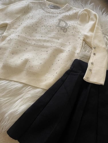 تيور ديور صوف بالكامل مزين بكرستال