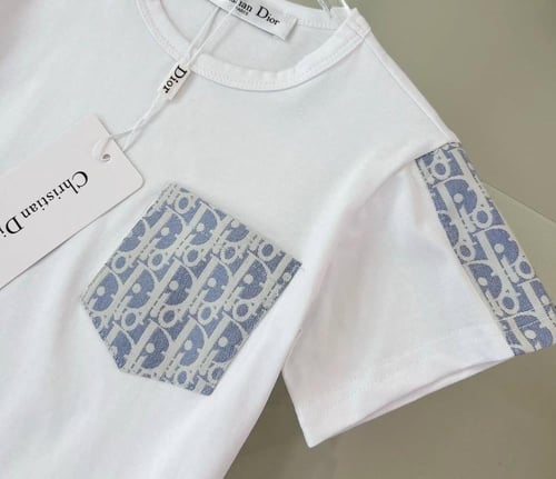 بدلة ديور ولادي قطعتين سماوي