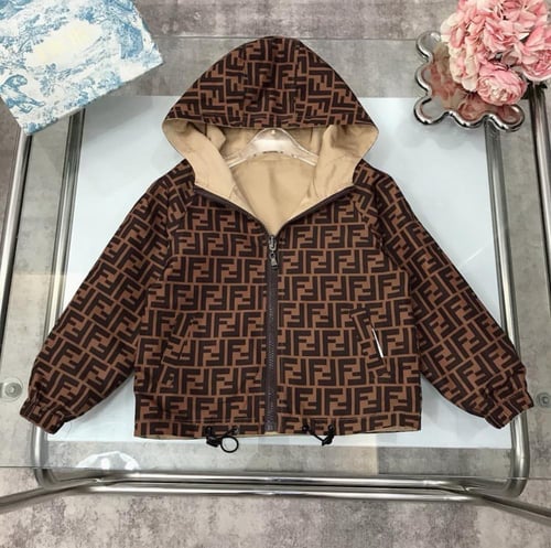 جاكيت فندي دبل فيس طبق الاصل للجنسين