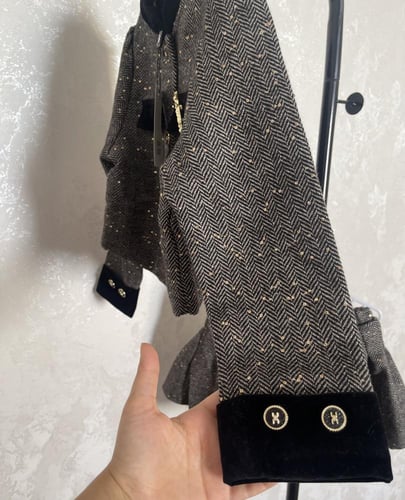 تيور سان لوران شتوي قطعتين مزين ببروش