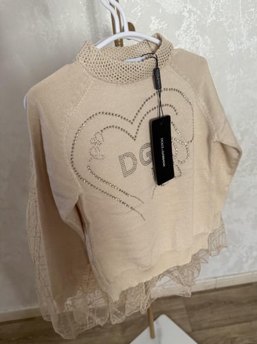 تيور D&Gقطعتين ذهبي مزين بكريستال فخم