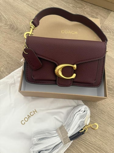 حقيبة كوتش تابي اللون البرغندي الحجم الصغير