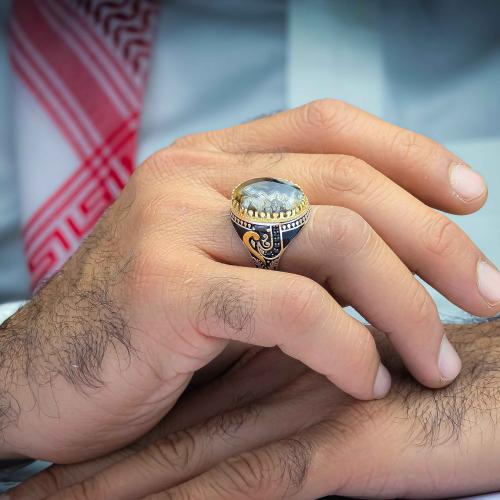 خاتم شبابي عقيق يماني خرايطي