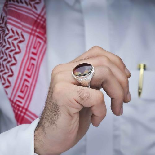 خاتم بحريني عقيق يماني خرايطي