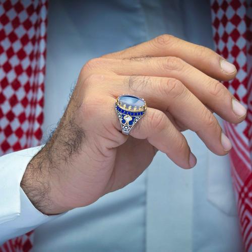 خاتم شبابي عقيق يماني مزهر