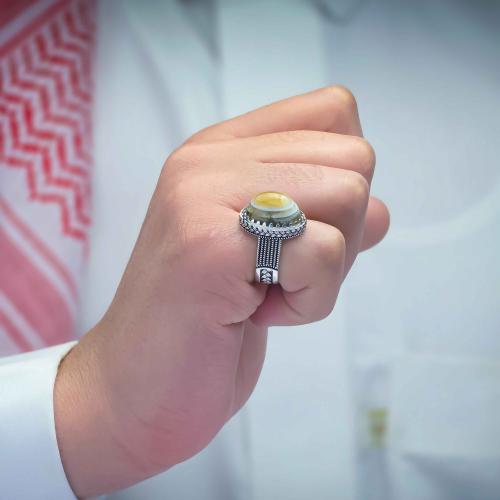 خاتم ملكي عقيق يماني سليماني نادر