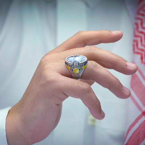خاتم النصر عقيق يماني جزع