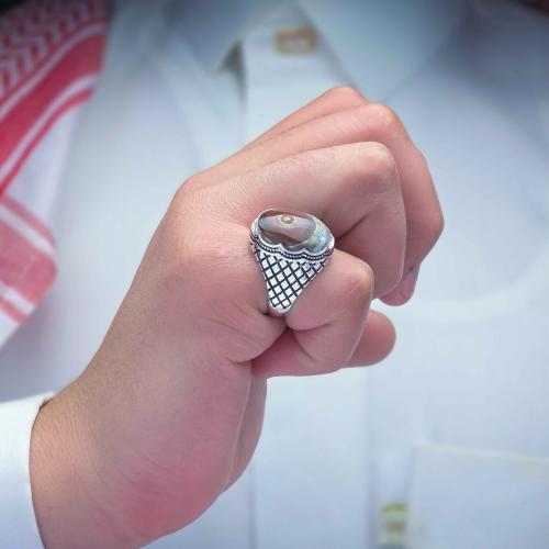 خاتم اسلامي عقيق يماني داوودي
