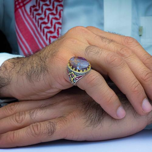 خاتم شبابي عقيق يماني خرايطي