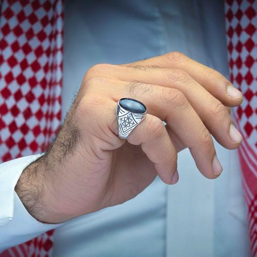 خاتم اسلامي عقيق يماني نادر