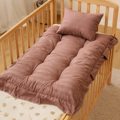 فرشة سرير أطفال قطعتين – لون روز غامق