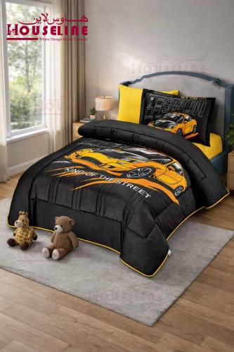 طقم لحاف ملك الشارع – تصميم سيارات رياضية للأطفال