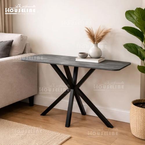 طاولة كونسول خشب بتصميم هندسي متقاطع – لمسة عصرية...