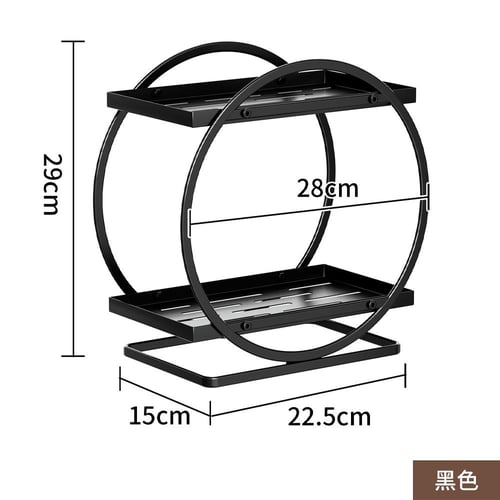 ستاند عطور دائري أسود مطفي - أناقة وجمال لتنظيم عط...