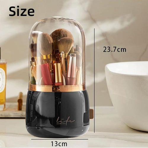 حامل منظم فرش المكياج الأنيقة مع أغطية شفافة – منظ...