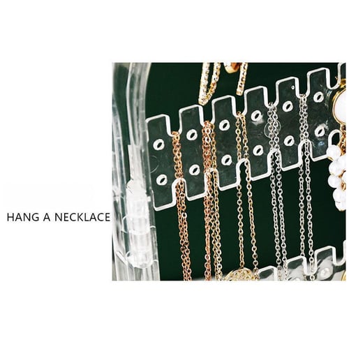 منظم بلاستيك شفاف أنيق للحلق والسلاسل مع ٤ ابواب -...