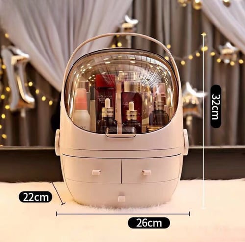 دولاب تخزين مستحضرات التجميل مع غطاء مانع للغبار و...