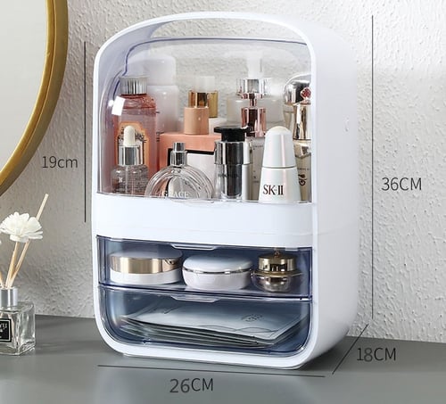دولاب تخزين مستحضرات التجميل مع غطاء مانع للغبار و...