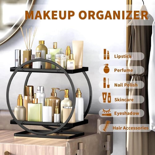 ستاند عطور دائري أسود مطفي - أناقة وجمال لتنظيم عط...