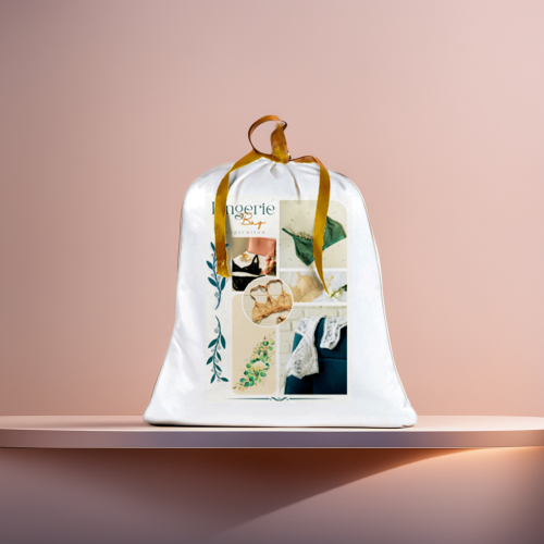 كيس ستان لحفظ الملابس الداخلية بتصميم مطبوع