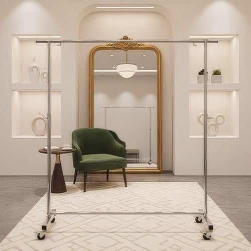 ستاند ملابس حديد تايواني فاخر | 3 ألوان (ذهبي، فضي...