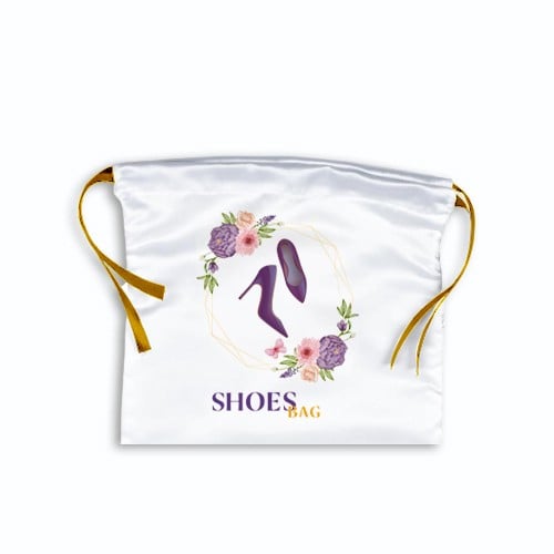 كيس ستان لحفظ الأحذية بتصميم مطبوع مقاومة للغبار