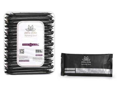 25 قطعة من مناشف مبللة منعشة برائحة عطرية للوجه بر...