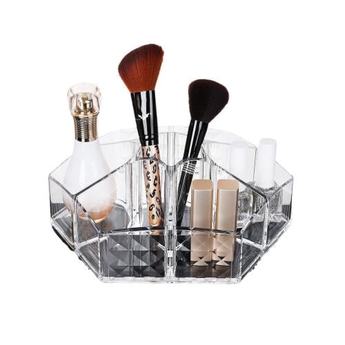 ستاند منظم أقلام وفرش المكياج وعطور سداسي الشكل -...