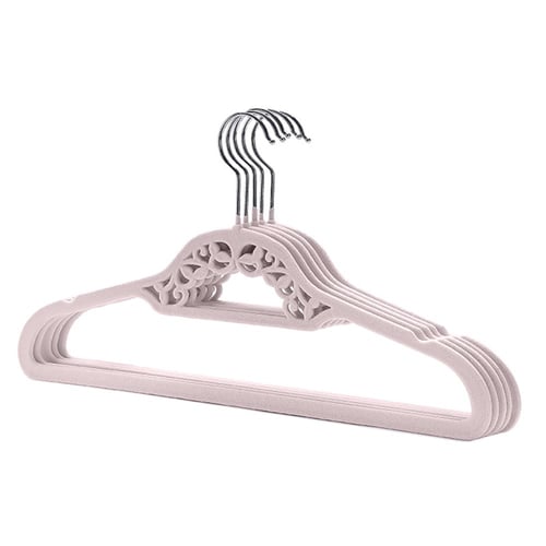 شماعات ملابس بخامة مخملية مانعة للانزلاق توفير مسا...