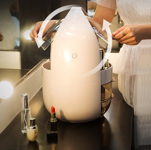 دولاب تخزين مستحضرات التجميل مع غطاء مانع للغبار و...