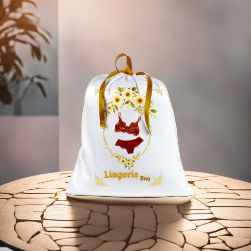 كيس ستان لحفظ الملابس الداخلية بتصميم مطبوع