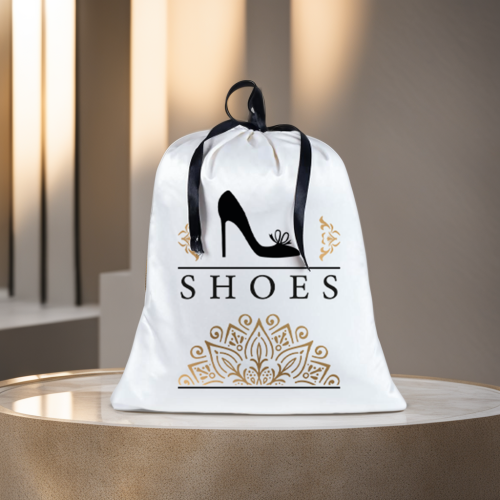 كيس ستان لحفظ الأحذية بتصميم مطبوع مقاوم للغبار وج...