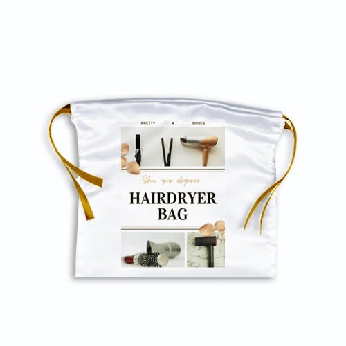 كيس ستان لحفظ الاستشوار وأجهزة الشعر بتصميم مطبوع