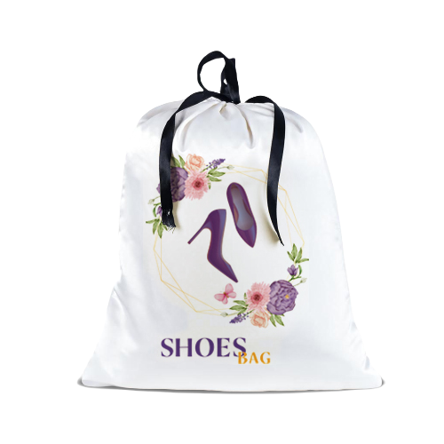 كيس ستان لحفظ الأحذية بتصميم مطبوع مقاومة للغبار