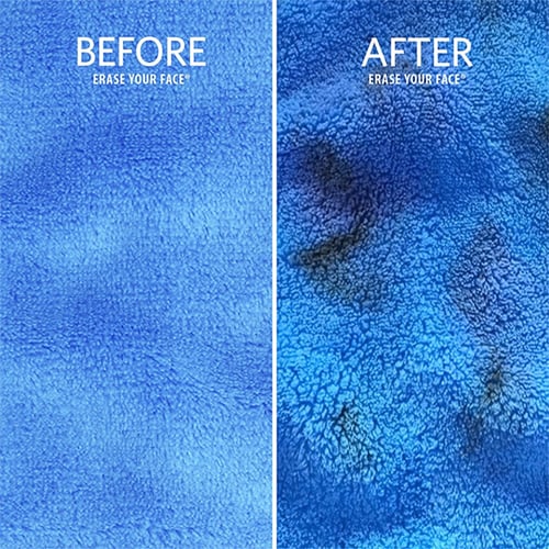 مجموعة من 4 قطع مناشف إزالة المكياج للوجه - لون سم...