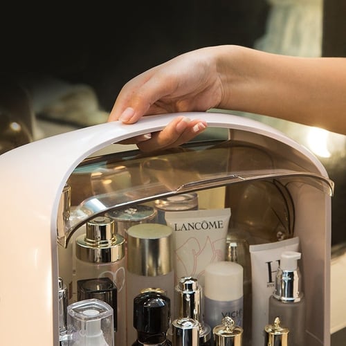 دولاب تخزين مستحضرات التجميل مع غطاء مانع للغبار و...