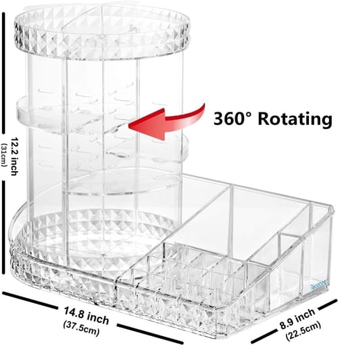 منظم مكياج ومستحضرات العناية بالبشرة اكريليك شفاف...