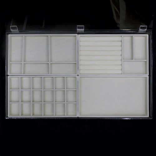 طقم منظم درج المجوهرات من 4 قطع للاقراط والخوتم وا...