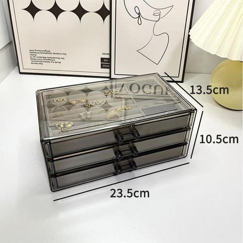 صندوق تنظيم المجوهرات الأنيق مع أدراج متعددة – حل...