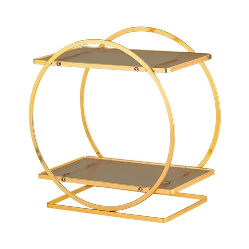 ستاند منظم عطور دائري حديد ذهبي دورين - أنيق ومتعد...