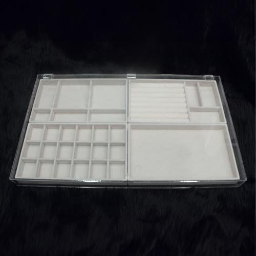 طقم منظم درج المجوهرات من 4 قطع للاقراط والخوتم وا...