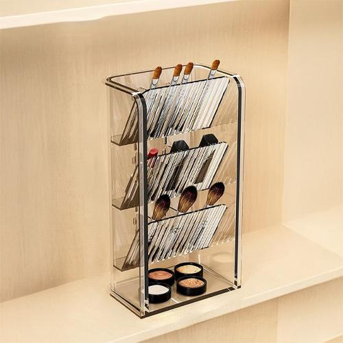 Elegant and innovative makeup organizer: 3-tier transparent organizer to arrange all your tools easily