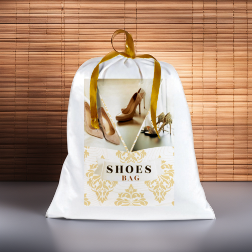 كيس ستان لحفظ الأحذية بتصميم مطبوع مقاومة للغبار