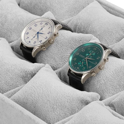 منظم ساعات واسوار مخمل رمادي