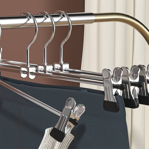 شماعات معدنية للبناطيل والتنانير بـ 2 مشبك