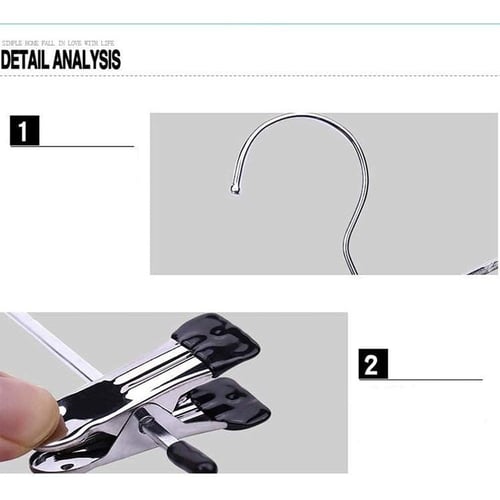 شماعات معدنية للبناطيل والتنانير بـ 2 مشبك