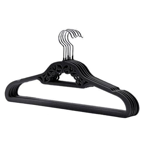 شماعات ملابس بخامة مخملية مانعة للانزلاق، توفير مس...