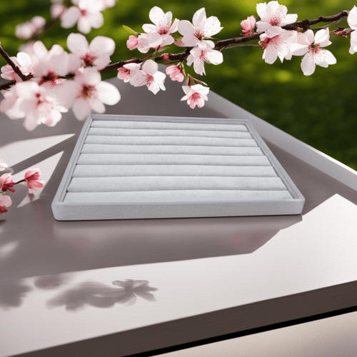 منظم الخواتم المخملي - رمادي