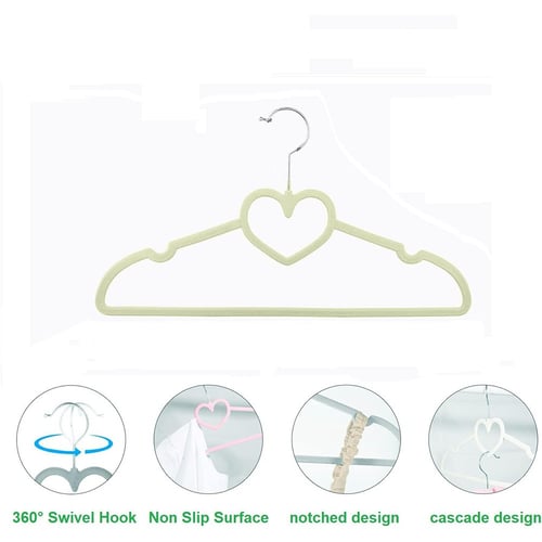 شماعات ملابس بخامة مخملية مانعة للانزلاق، توفير مس...